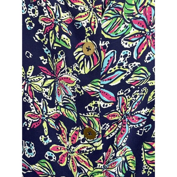 Lilly Pulitzer Iona Silk Shell Tank Blouse Top sz XS Button Back Not Too Catty - Picture 6 of 6